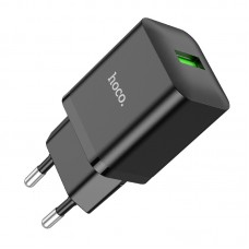 Tinklo įkroviklis 220V USB 18W greito krovimo (QC3.0) juodas (black) Hoco N26 